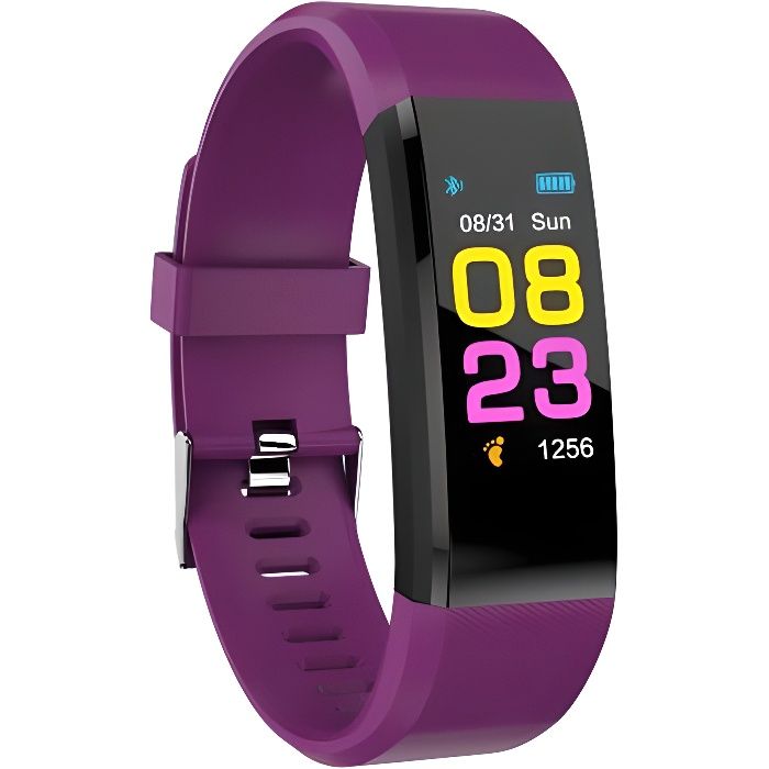 Bracelet connecté sport - Edition Fitness Color - Violet