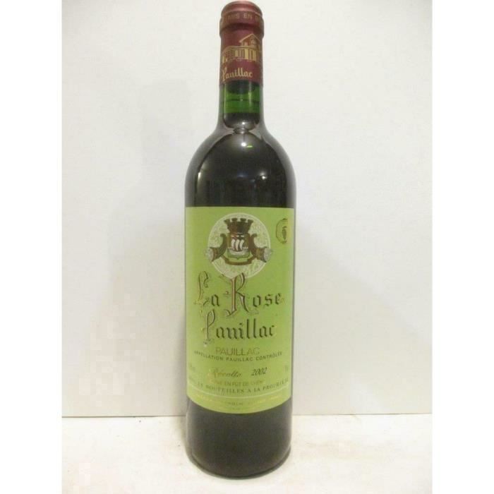 pauillac la rose pauillac fût de chêne rouge 2002 - bordeaux