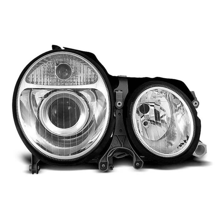 Paire de feux phares Mercedes classe E W210 99-02 design chrome