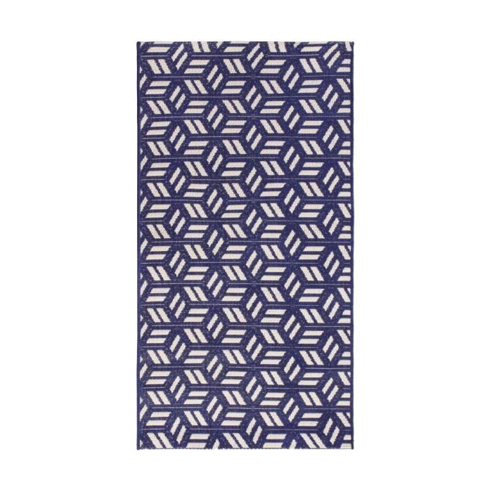 MADRAS Tapis intérieur / extérieur - 150x200 cm - Bleu
