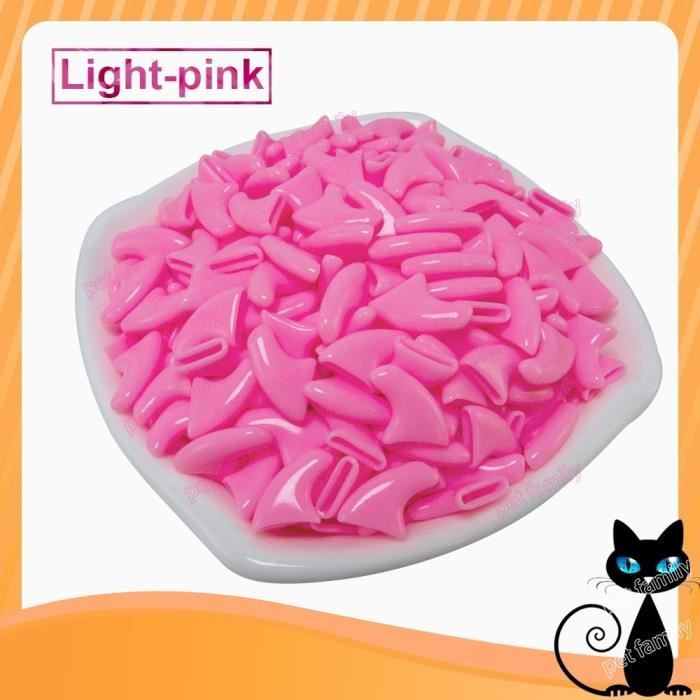 Protection des pattes,20 pièces doux chat ongles casquettes animaux patte griffes ongles toilettage protecteur - Type Light Pink-M