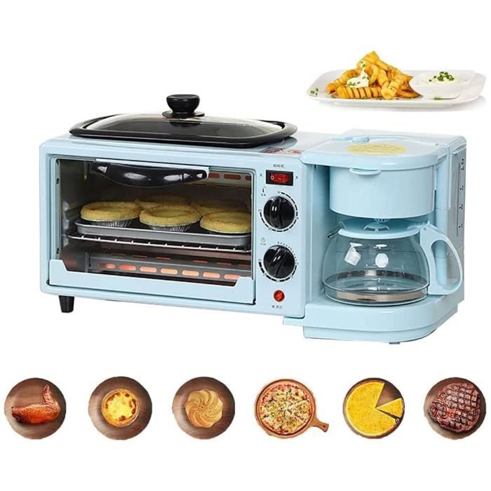 FOUR 3 en 1 mini four petit four four agrave pizza mini four electrique chaleur tournante Machine agrave Cafeacute Multifonction298