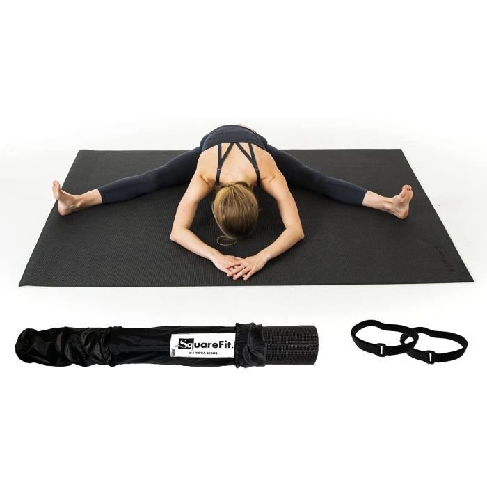 Tapis de Yoga Extra Large - 122x183cm épaisseur 8mm - Grand Tapis de Sol Sport Haut de Gamme et Confortable pour Yoga Pilates Gym