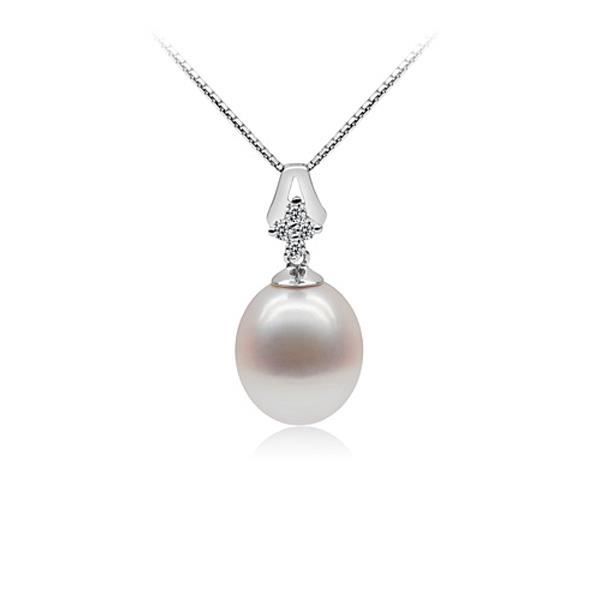 Pendentif Perle et Pierre Cz