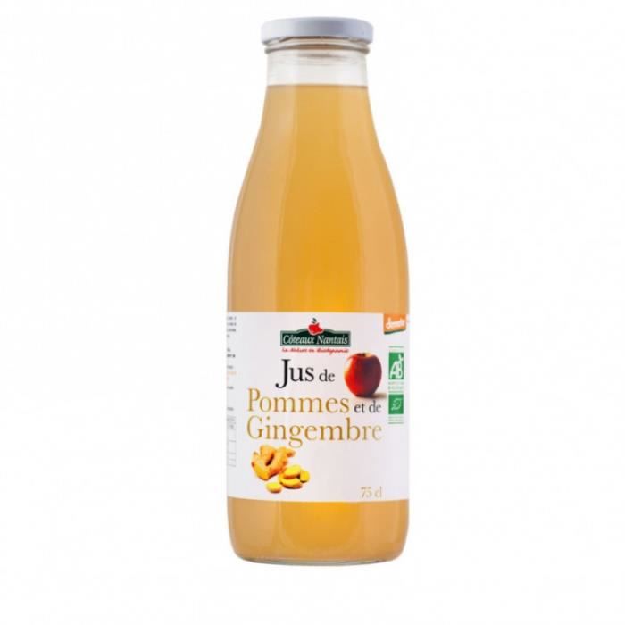 Jus de pommes gingembre 75cl Demeter - Coteaux Nantais