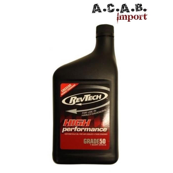 Huile Revtech SAE 50 Mineral 1 Quart pour Harley Davidson