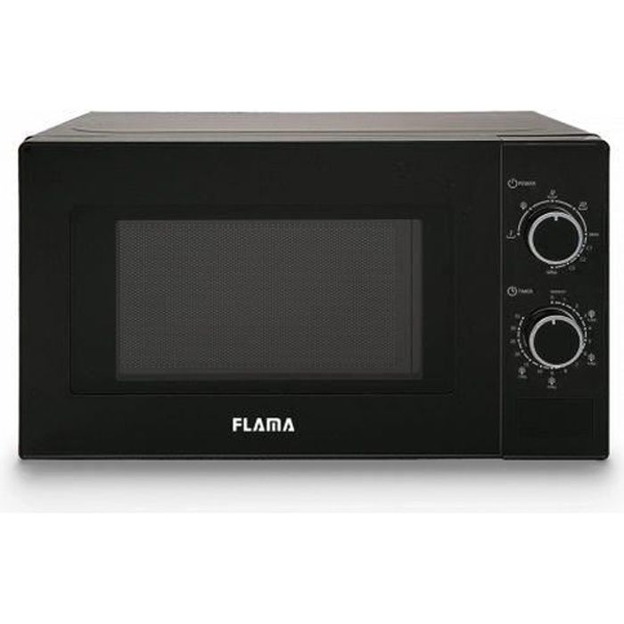 Micro ondes avec option Grill 20 L 700W Noir - Dimensions 44 x 26 x 35 cm couleur noir