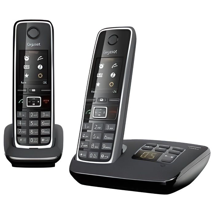 Gigaset C530A Duo Téléphone sans fil système de répondeur avec ID d'appelant DECTGAP noir, argenté(e) + combiné supplémentaire