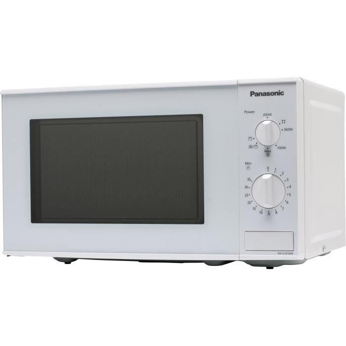 PANASONIC NN-K101WMEPG-Micro ondes grill blanc-20L-800W-Grill 1000W-Pose libre