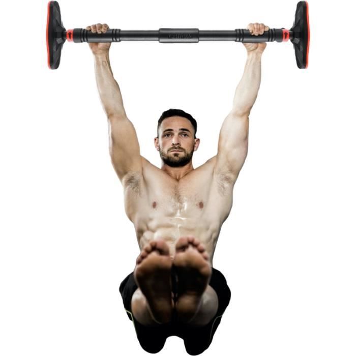 Barre de Traction pour porte sans vis Dip Station 90-125cm TEZAWA©️ Gym Exercice Fitness