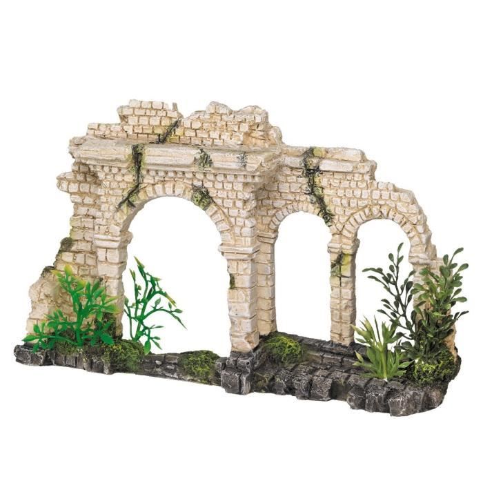 NOBBY Aqua Deco Tri-Arch Brick Gate 250 x 65 x 150mm pour aquarium