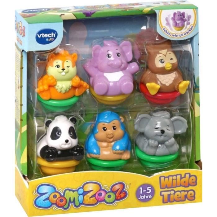 Lot de 6 Animaux Sauvages multicolore