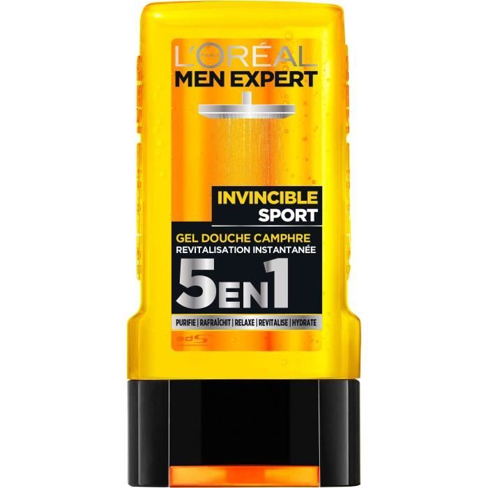 L'OREAL PARIS MEN EXPERT Gel douche Invincible - Pour homme - Sans paraben - 300 ml
