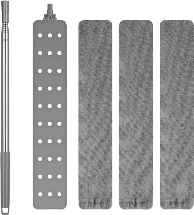 Collecteur De Poussière Télescopique - Tige Acier Inox 2,5m, Tête Amovible - Pour Canapés Et Lits