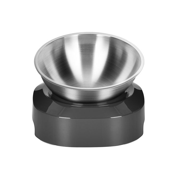 Meilleurs prix pour Gamelle sûrelevée pour chat, gamelle en acier inoxydable pour nourriture, eau, anti-voissements, inclinée surélevée, inclinée à 15°