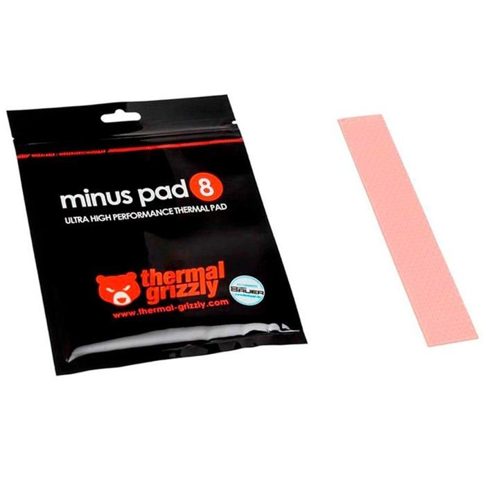 Watercooling – Thermal Grizzly – TG-MP8-120-20-20-1R – Minus Pad 8 – 120 x 20 x 2 mm – Gris