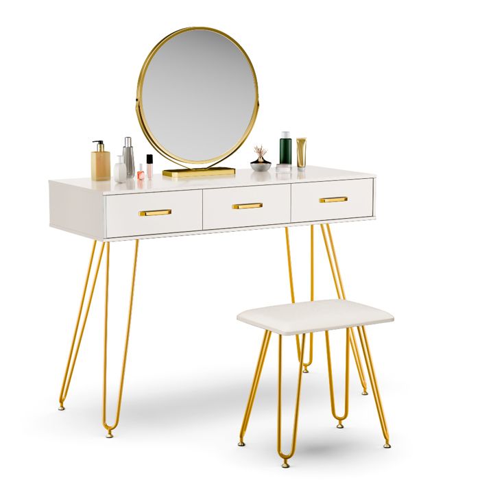 Blumfeldt LuxeConnect set de maquillage tabouret inclus miroir pivotant thermolaqué Blumfeldt LuxeConnect set de maquillage tabouret inclus miroir pivotant thermolaqué