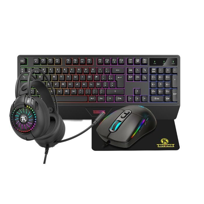 Pack Gaming AKUMA Sentai C01 – Clavier, Souris, Casque, Tapis 4 en 1 - vue 3