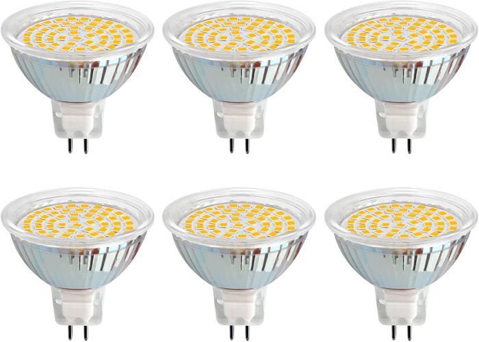 Ampoule GU5.3 LED 12V 3W Blanc Chaud 3000K Ø50mm 500LM AC/DC 12V MR16 GU5.3 Spot LED Encastrable lot de 6