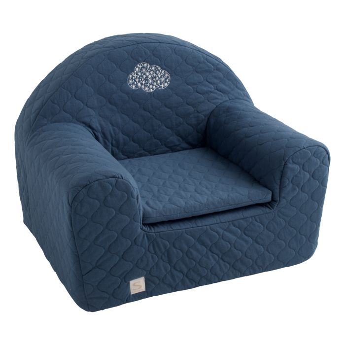 Fauteuil club pour enfant en coton matelassé - PETIT NUAGE