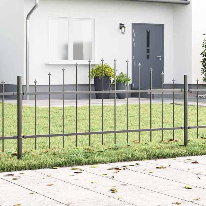 Vidaxl Clôture de jardin WOERDEN 4 pc 170 x 115 cm Gris