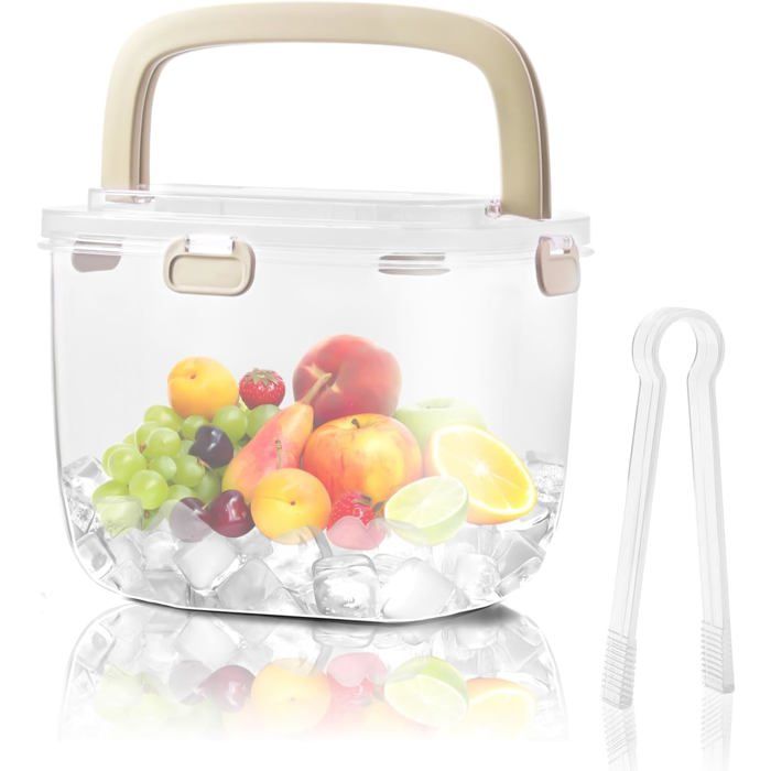 Lifewit Seau a Glacon Portable 6.5L, Seau a Champagne XXL avec Cuillère Lot de 2 (1 Paquet Lifewit Seau a Glacon Portable 6.5L, Seau a Champagne XXL avec Cuillère Lot de 2 (1 Paquet