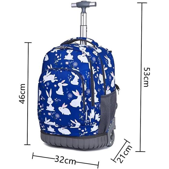 Trolley Sac De Voyage à Dos Bleu à Roulettes - Cabine - Sans Marque - Neuf