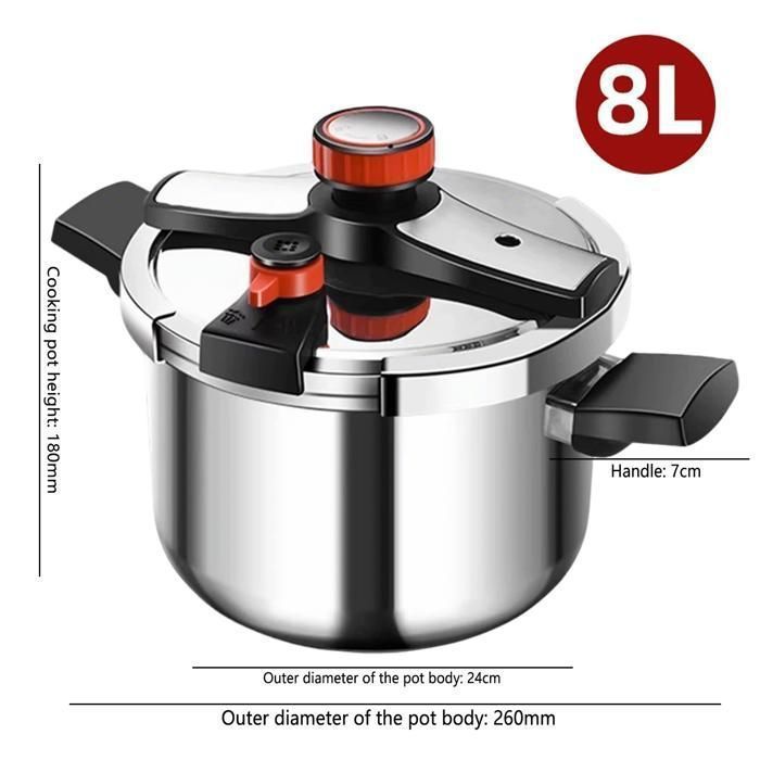 Cocotte Minute Securivis 8 Litres Inox - Cuiseur Vapeur - Occasion