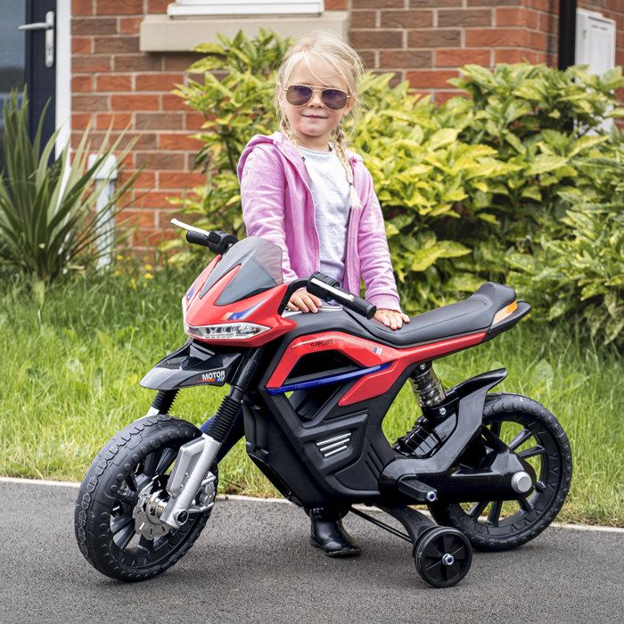 Moto électrique 3 roues 6V avec effets lumineux et sonores pour enfants
