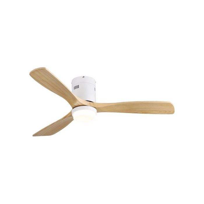 Ventilateur de plafond - 52 pouces - Moteur DC réversible - Lumière LED 18W - 6 vitesses silencieuses - Truxen