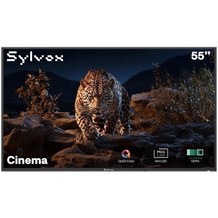 TV QLED Helio SYLVOX Cinema 55 (140 cm) 4K UHD 120Hz 2000 nits IP55 anti reflet
