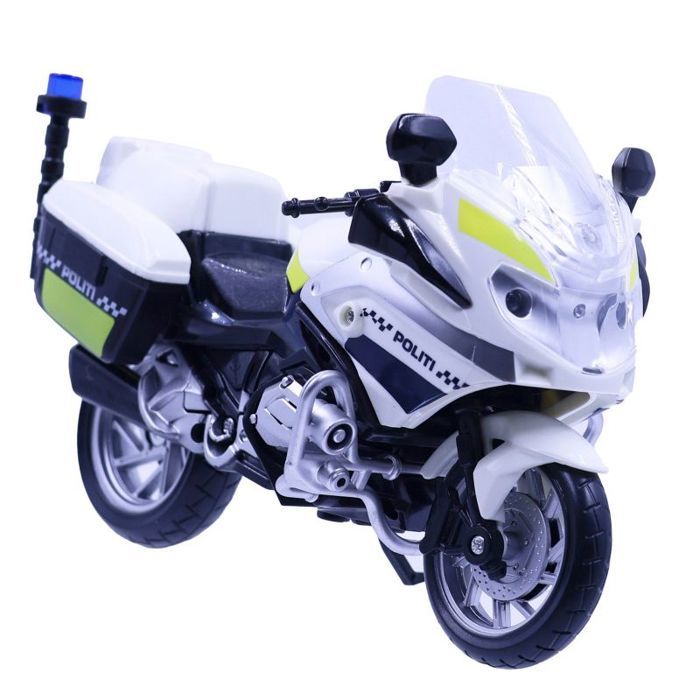 Jouet moto police - Motor 112 - Lumières et sons - Blanc - 18 cm