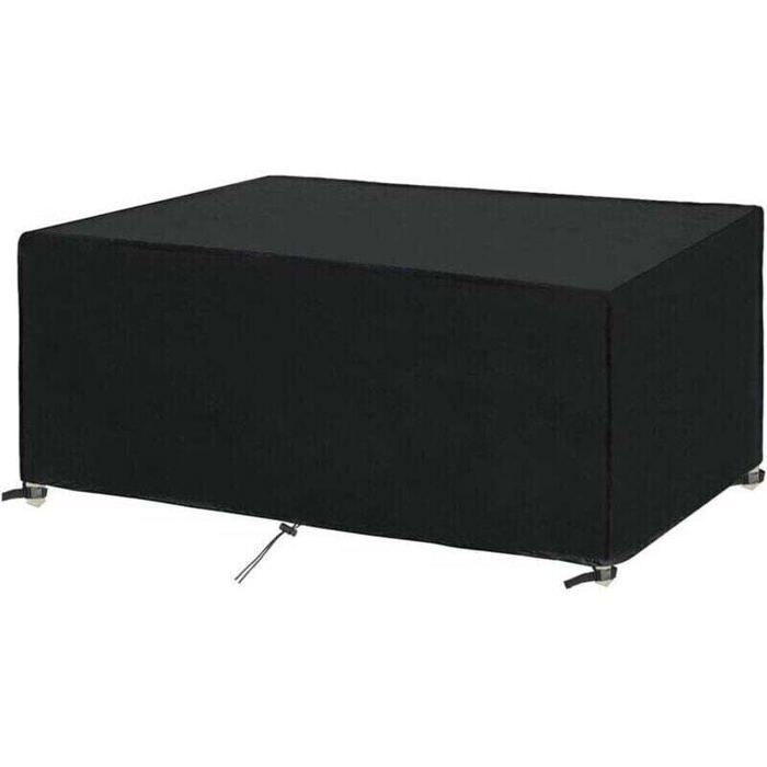 Housse Salon de Jardin 180x100x75cm protection Bach table de jardin meubles dextérieur imperméable à leau et au vent résistant au