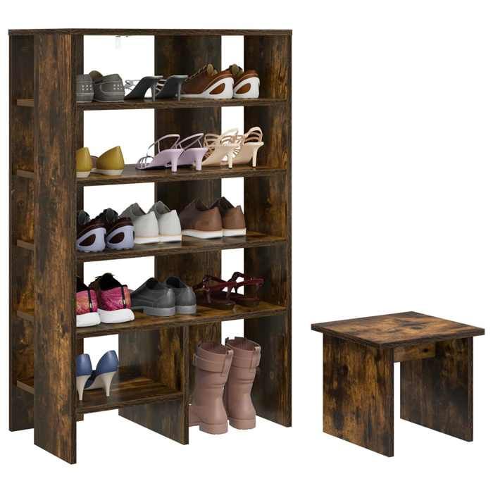 (SOLDES Février)Cabinet à chaussures MODERNE - pour maisoncouloir et salon - 2 pcs Chêne fumé Bois dingénierie 2_6790431 (SOLDES Février)Cabinet à chaussures MODERNE - pour maisoncouloir et salon - 2 pcs Chêne fumé Bois dingénierie 2_6790431