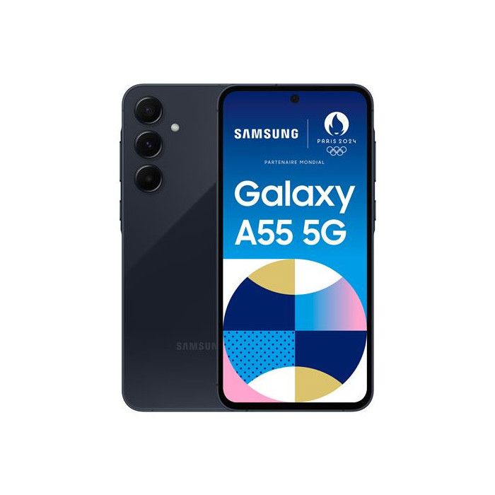 Smartphone Samsung Galaxy A55 66 5G Nano SIM 128 Go Bleu nuit