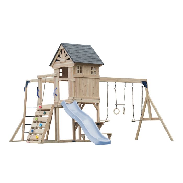 Aire de jeux - AXI - AXI Timo Mini - Toboggan 120 cm - Balançoire bébé - Mur d'escalade