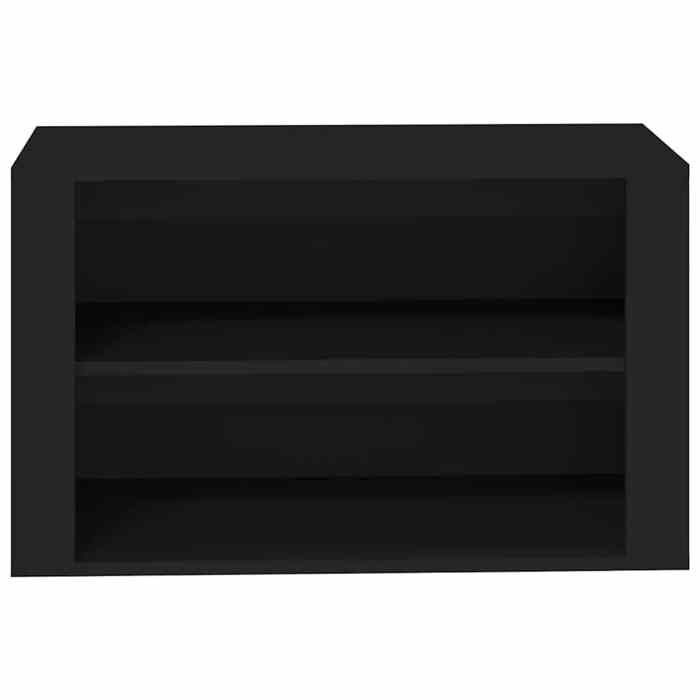 Étagère à chaussures Noir 75x35x45 cm Bois dingénierie_2 ans garantie_27271