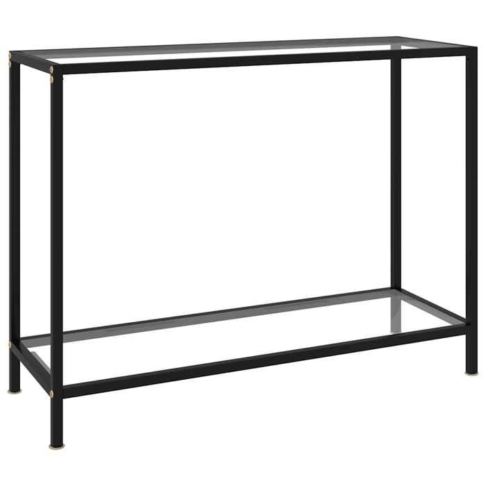 Table console Transparent 100x35x75 cm Verre trempé - Cadre durable - design élégant(11239)