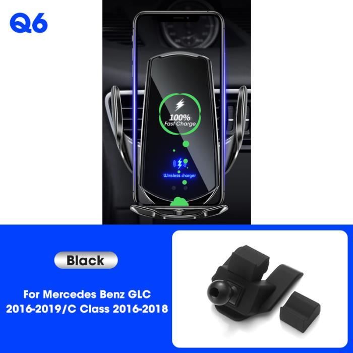 Support Téléphone Grille D'aération Pour Mercedes GLC (2015-2022) Et Classe C (2015-2020) - Fixation Alliage Stable