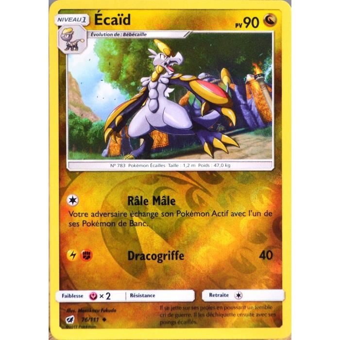 Carte Pokemon Ecaid 76 111 Reverse Soleil Et Lune 4 Sl4 Fr Neuf Collectible Card Games Toys Hobbies