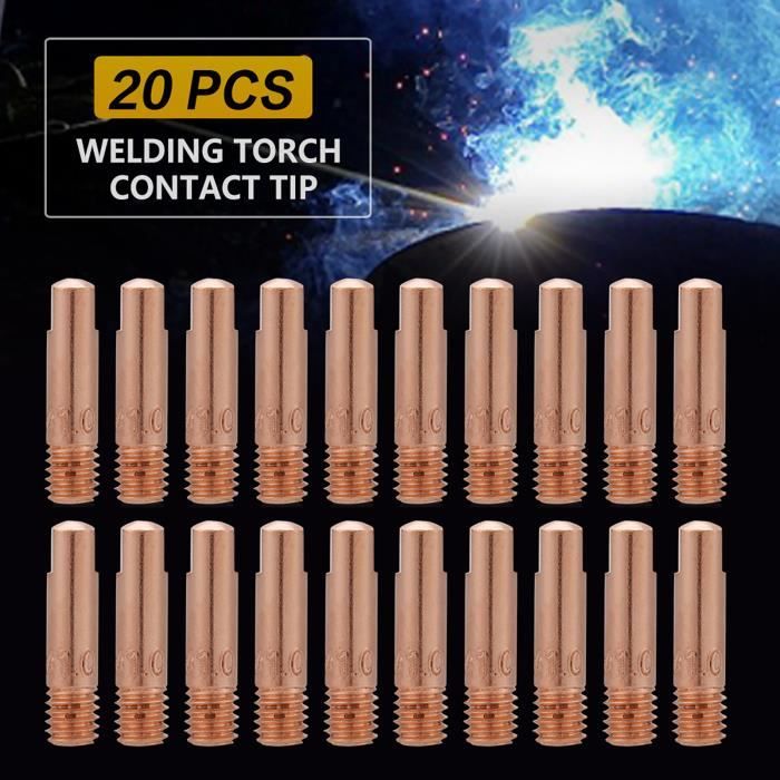 60 Pièces Pointe Contact Soudage 15AK 0.9mm Cuivre - Accessoires Torche MIG