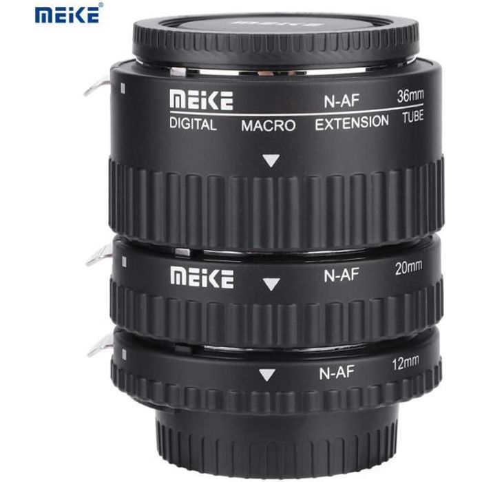 BOYOU Meike auto tube macro d'extension 12mm + 20mm + 36mm pour Nikon F Mount DSLR (B)