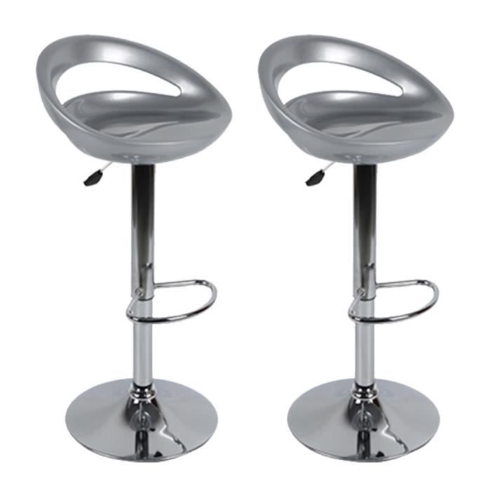 Moustache Lot De 2 Tabourets De Bar Pivotants Modernes Du Milieu Du Siècle Avec Siège En Cuir