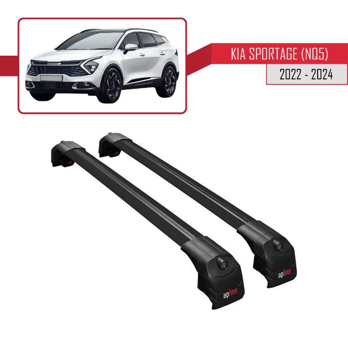 ACE-2 Type Dakdrager Bagagedrager Compatibel met Kia Sportage 5 (NQ5) 2022-2026 (No-Sunroof) Spoorstaven Zwart Aluminium Staven
