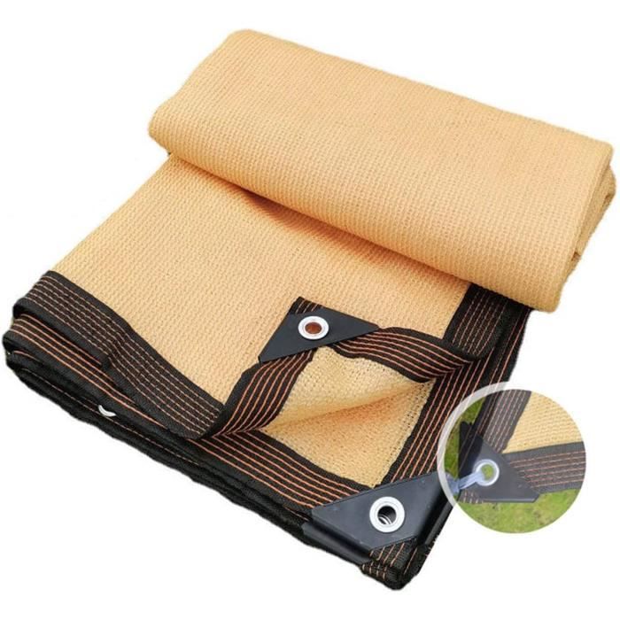 Beige 90% Rete Telo Ombra, 2x2m 3x4m 4x6m 5x5m 6x12m 7x8m 9x10m Panno
