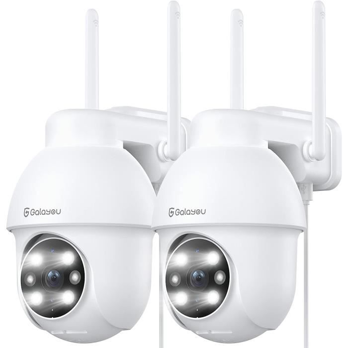 Caméras Dômes - 2k Caméra Surveillance Extérieure Ptz Galayou Ip 360° Sans Fil Étanche Couleur Audio Bidirectionnel