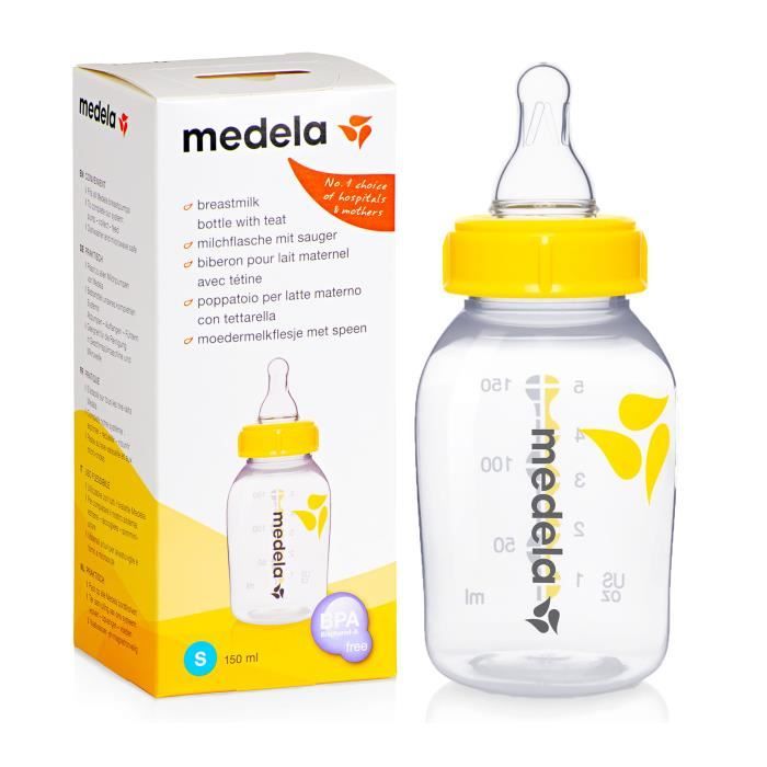 MEDELA Biberon avec tétine taille S 150 ml 0m+, un excellent soutien à l' allaitement - Cdiscount Puériculture & Eveil bébé