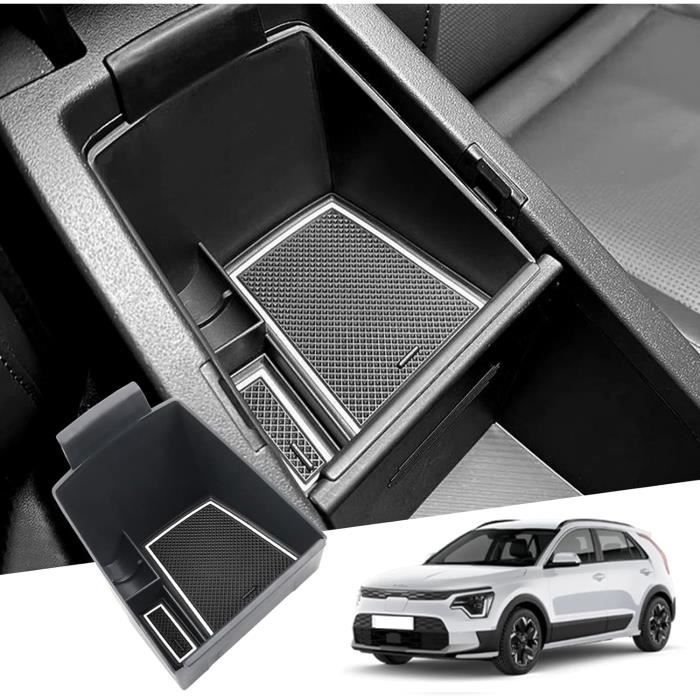 YEE PIN Organizer Console Centrale Per Kia Niro EV, PHEV E-Niro Hybrid 2022-2023 – Vano Portaoggetti Con Tappetino Antiscivolo
