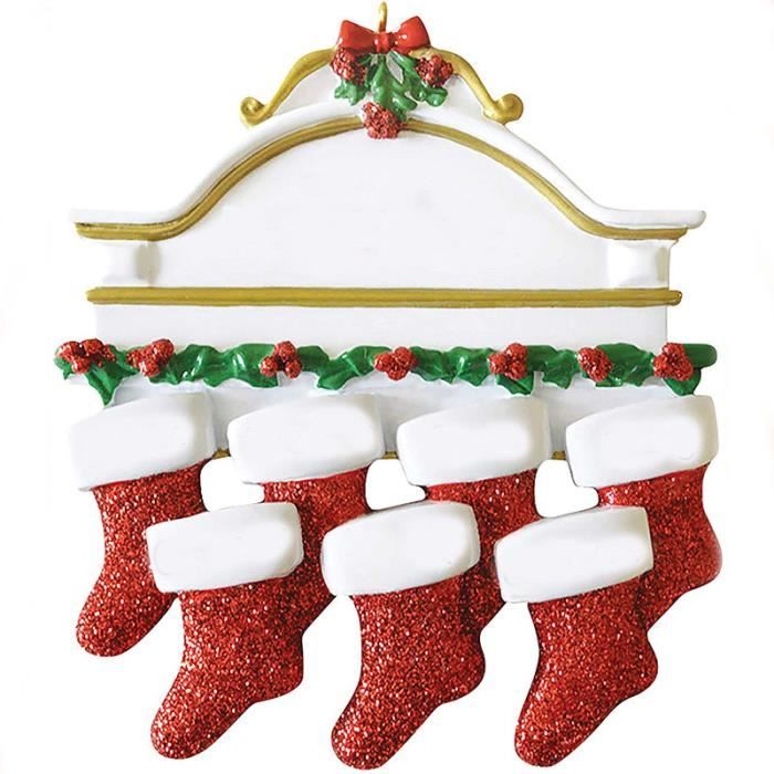 Décorations de Noël personnalisées 2024 Famille Chaussettes Nom personnalisé Cadeaux Sapin de 