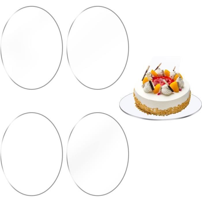 11Cm Disque De Gâteau Acrylique Transparent, Assiettes À Gâteau